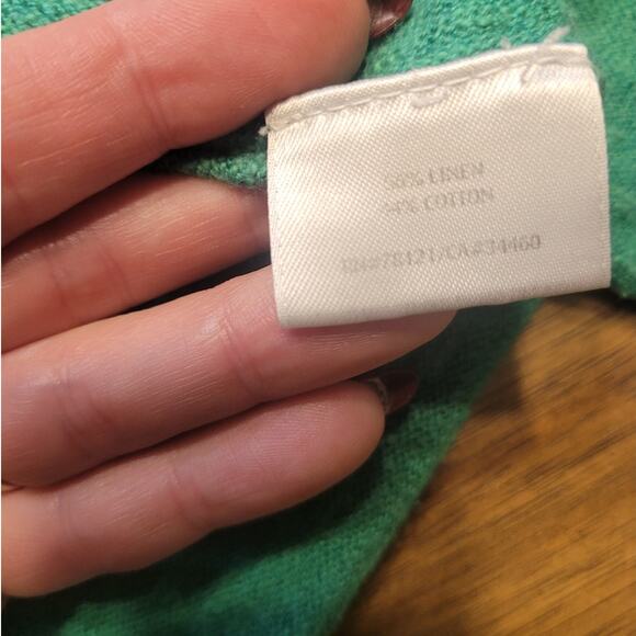 EILEEN FISHER Open-Front Linen/Cotton Cardigan PM – Green - Picture 7 of 8